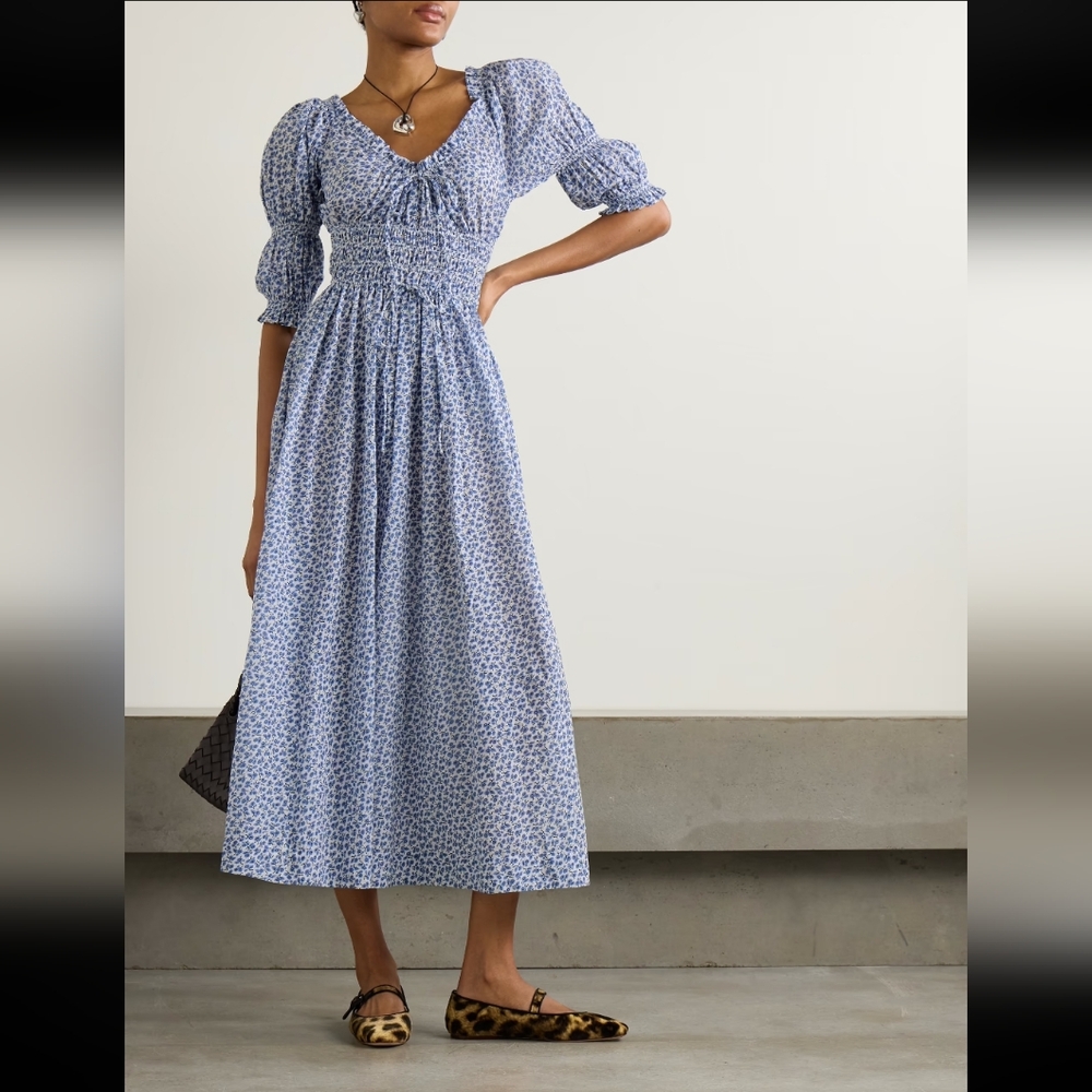 Doen Ischia Dress in Blue Floral
